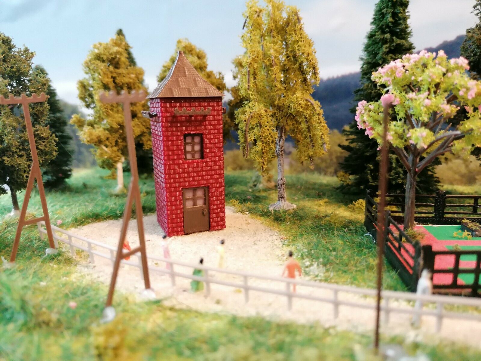 Trafohaus Fertigmodell | Umspannstation | Trafohäuschen Backsteinstein | Spur Z