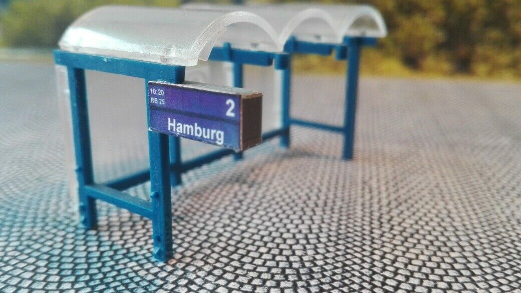 Zugzielanzeiger 2 Stück DB | Bahnsteig | Bahnhof |1:87