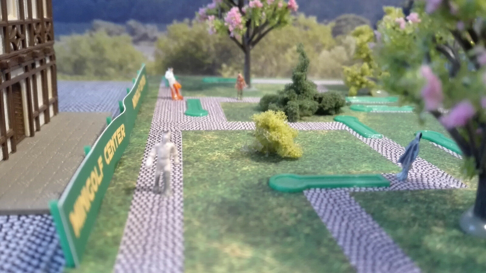 Minigolf Anlage | Spur N 1:160 | Bausatz | Golf | Golfanlage mit Kiosk